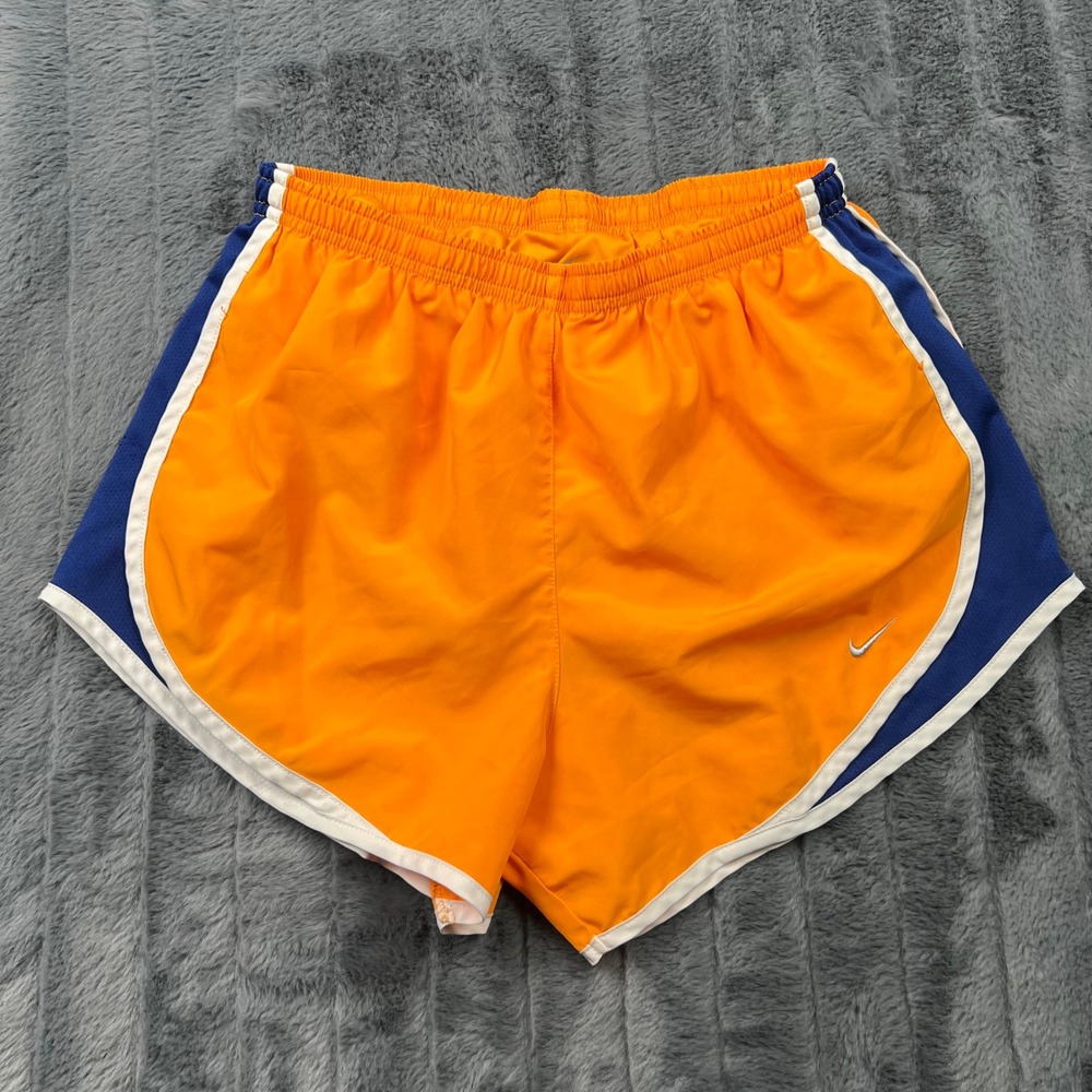 Nike Dri-FIT Tempo Running Shorts Orange Blue White Womens Size Medium